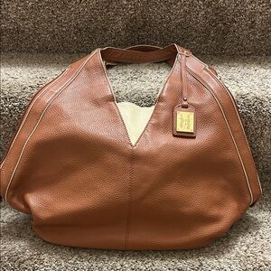 DA MILANO ITALIA brand Tan Leather Hobo Bag
